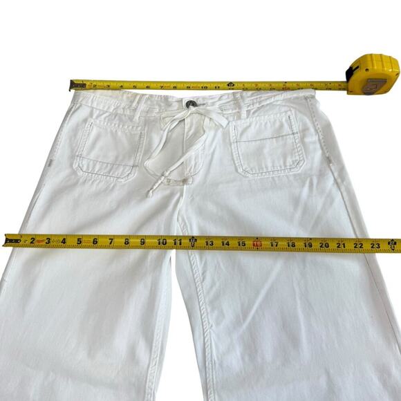 anthropologie The Colette Cropped Wide-Leg Corduroy Pants 31 Boho Fishingcore - Picture 9 of 14